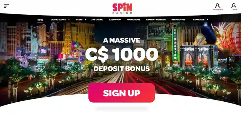 Spin casino view.